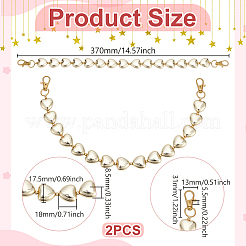 CCB Plastic Heart Beaded Purse Decorative Chains&nbsp;AJEW-WH0248-895G