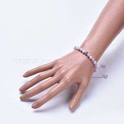 Natural Kunzite Braided Bead Bracelets&nbsp;BJEW-JB04243-01