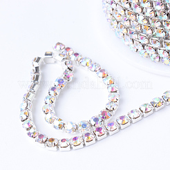 Brass Rhinestone Strass Chains&nbsp;CHC-T001-SS14-02S