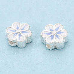 925 Sterling Silver Enamel Beads&nbsp;STER-T008-35B