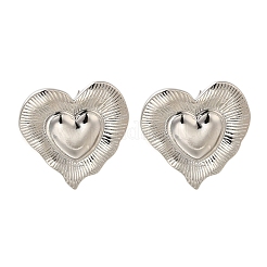 Rack Plating Heart Brass Stud Earrings&nbsp;EJEW-I310-25P
