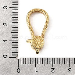 Brass Clear Cubic Zirconia Lobster Claw Clasps&nbsp;KK-Z078-47A-G