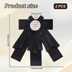 Bowknot Satin Rhinestone Brooches&nbsp;JEWB-WH0020-045