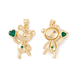 Rack Plating Brass Micro Pave Cubic Zirconia Pendants&nbsp;ZIRC-I057-36G