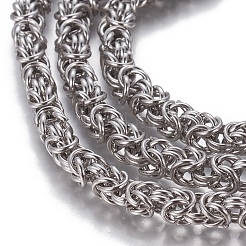 Tarnish Resistant 304 Stainless Steel Byzantine Chains&nbsp;CHS-P007-07P-01