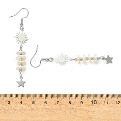 304 Stainless Steel Dangle Earrings&nbsp;EJEW-JE07299-02