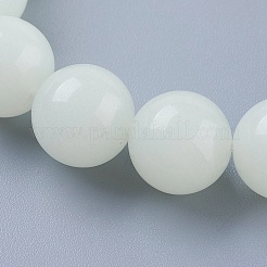 Synthetic Luminous Stone Beaded Stretch Bracelet&nbsp;BJEW-P203-10mm-01B