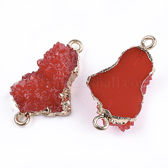 Electroplate Druzy Resin Links connectors&nbsp;RESI-S366-05D