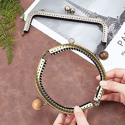 2Pcs 2 Style Iron Purse Frame Handle&nbsp;FIND-WR0002-95