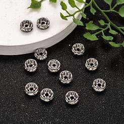 Brass Rhinestone Rondelle Space Beads&nbsp;RB-H035-22