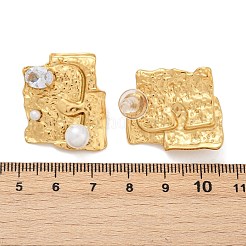 304 Stainless Steel Cubic Zirconia Stud Earrings&nbsp;EJEW-Z110-03G-01
