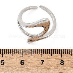 Hollow Triangle Brass Open Cuff Rings for Women&nbsp;RJEW-G343-13P