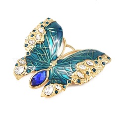 304 Stainless Steel Enamel with Rhinestone Pendants&nbsp;STAS-Z186-06G-01