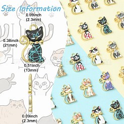 40Pcs 8 Colors Alloy Enamel Pendants&nbsp;ENAM-CJ0001-79