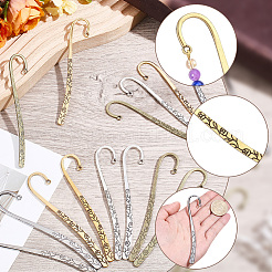 24Pcs 4 Styles Zinc Alloy Bookmark Findings&nbsp;FIND-PA0001-73