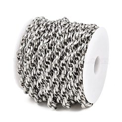 304 Stainless Steel Textured Rope Chains&nbsp;CHS-C022-06P
