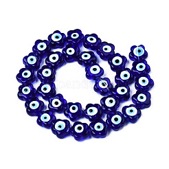 Handmade Evil Eye Lampwork Beads Strands&nbsp;LAMP-N029-008A