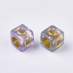Transparent Plated Acrylic Beads&nbsp;X-MACR-S299-053