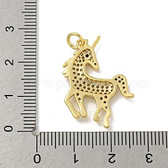 Brass Micro Pave Cubic Zirconia Pendants&nbsp;KK-N254-121G