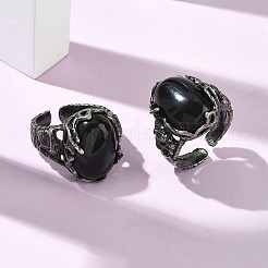 Natural & Synthetic Gemstone Cuff Rings&nbsp;G-H332-15AS