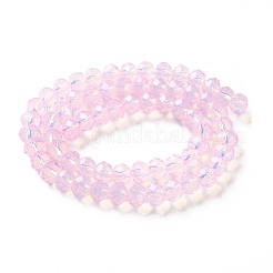 Baking Paint Transparent Glass Beads Strands&nbsp;X-DGLA-A034-J8MM-D09