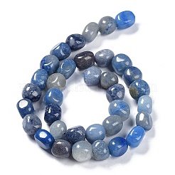 Dyed & Heated Natural Blue Aventurine Beads Strands&nbsp;G-C038-02D
