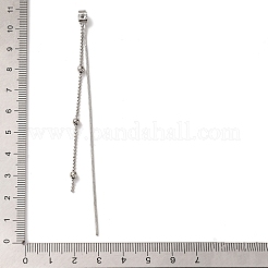 Brass Snake Chain & Ball Chain Ear Nuts&nbsp;KK-G510-16P