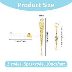 10Pcs 2 Styles Iron Brooches&nbsp;JEWB-FH00056