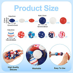 90Pcs Silicone Beads&nbsp;SIL-TA0002-80