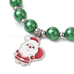 Christmas Theme Imitation Pearl Acrylic Bracelets for Women Girl&nbsp;BJEW-JB11173