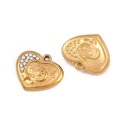 304 Stainless Steel with Crystal Rhinestone Pendants&nbsp;SA-CBAB51A-03G