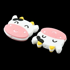 Round/Polygon/Cow Head Food Grade Eco-Friendly Silicone Focal Beads&nbsp;SIL-F003-02