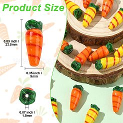 16Pcs 2 Colors Handmade Lampwork Beads&nbsp;LAMP-CJ0003-17