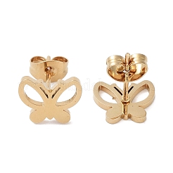 PVD Vacuum Plating 304 Stainless Steel Stud Earrings for Women&nbsp;EJEW-A048-48B-G