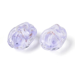 Handmade Lampwork & Glitter Powder Beads Strands&nbsp;LAMP-T023-29D
