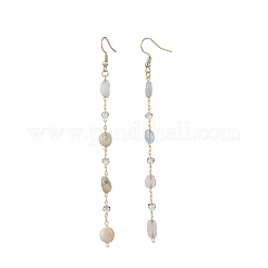 Handmade Natural Morganite Beaded Chains Earring & Necklaces Sets&nbsp;SJEW-JS01342-01