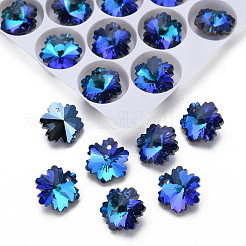 Electroplated Glass Charms&nbsp;EGLA-N006-015C