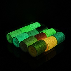 12 Rolls 12 Colors 6-Ply PET Polyester Metallic Thread&nbsp;OCOR-L046-02