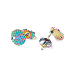 Ion Plating(IP) 304 Stainless Steel Stud Earring Findings&nbsp;STAS-O119-18C-M