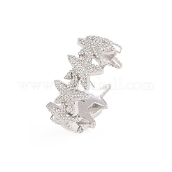 Brass Adjustable Cuff Rings for Women&nbsp;RJEW-H256-16P