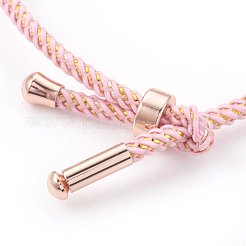 Couple Adjustable Nylon Cord Bracelets&nbsp;BJEW-F362-B-RG