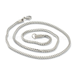 Non-Tarnish 304 Stainless Steel Wheat Chain Necklaces&nbsp;NJEW-I245-08B-P