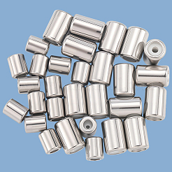 40Pcs 2 Styles 201 Stainless Steel Beads&nbsp;STAS-BBC0007-52