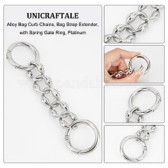 Alloy Bag Curb Chains&nbsp;FIND-WH0137-31P