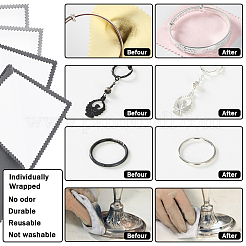 4 Sheets 2 Colors 4 Layers Silver Polishing Cloth&nbsp;AJEW-BBC0002-18