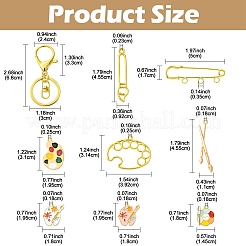 DIY Painting Theme Alloy Keychain Brooch Pin Making Kits&nbsp;DIY-YW0008-71