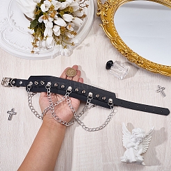 1Pc Punk PU Leather Necklaces&nbsp;NJEW-CL0001-24
