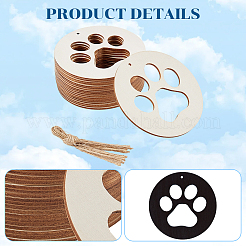 Unfinished Blank Wooden Big Pendants Kit&nbsp;WOOD-WH20014-003C