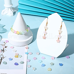 1000Pcs 20 Styles Frosted Acrylic Charms&nbsp;OACR-PA0001-06