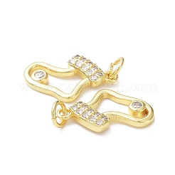 Brass & Cubic Zirconia Charms&nbsp;KK-G469-16G